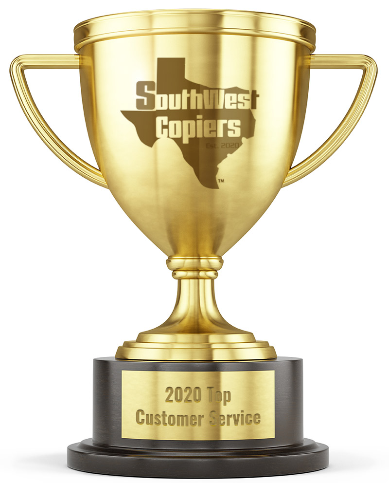 Southwest Copiers 2020 Top Customer Service trophy